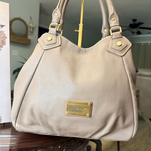 Marc by Marc Jacobs Taupe Pebbled Leather Satchel with Gold Hardware - Picture 2 of 8